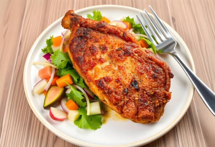 Fried Pork and Salad A Delicious Combination